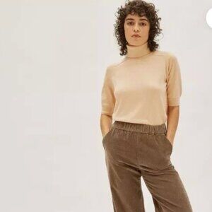 Everlane Wool/Cotton Short Sleeved Turtleneck Sweater L